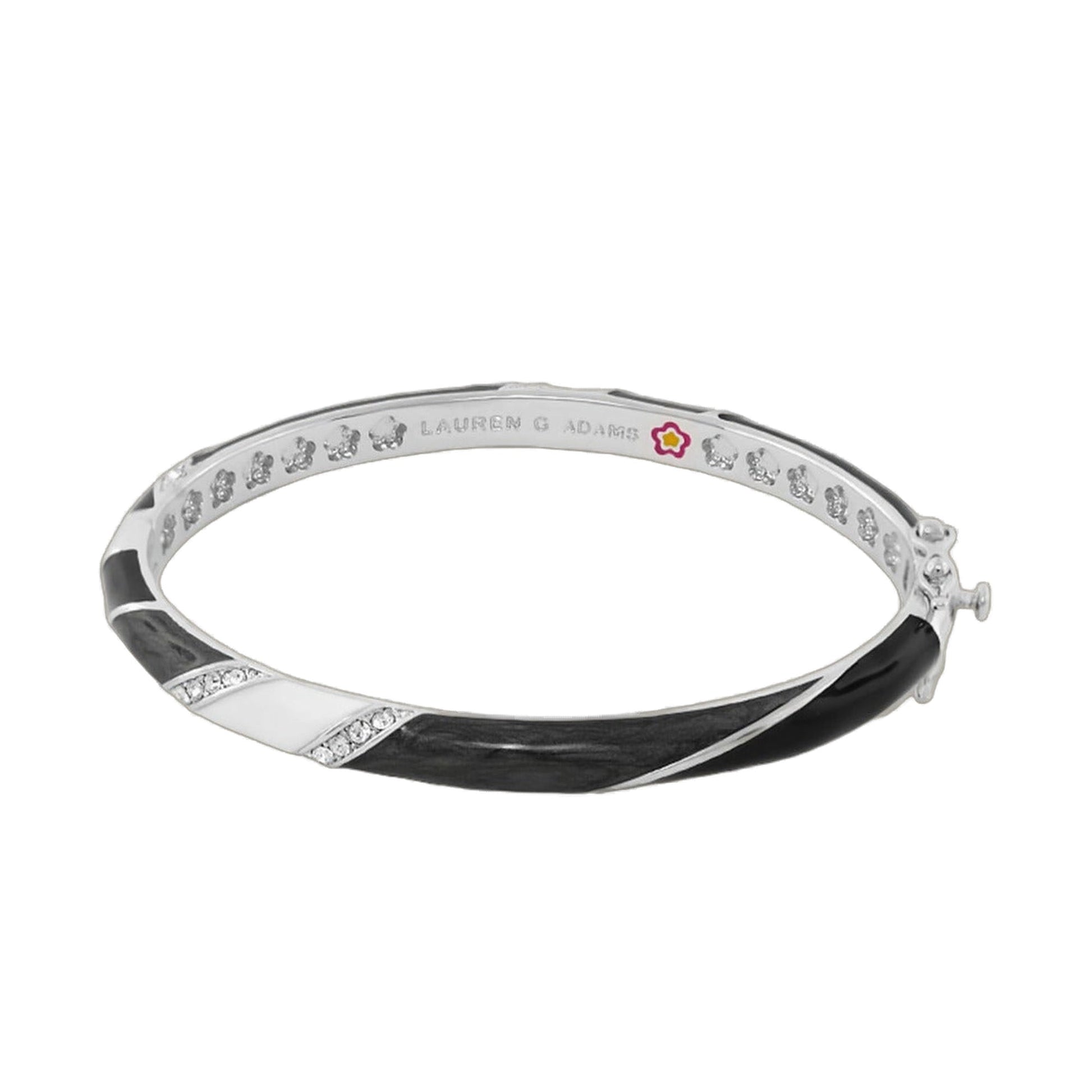 Field of Flowers Stackable Bangle by Lauren G Adams, silver bracelet with crystal accents on Tampa Home & Garden Store