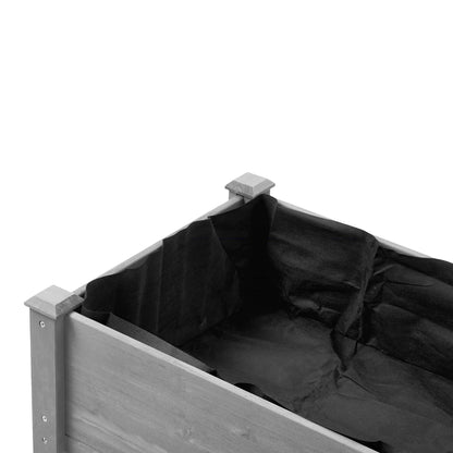 Solid Wood Raised Garden Bed and Wide Frame