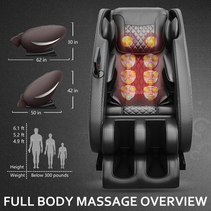 Massage chair recliner with zero gravity and body air pressure by HouseOfZazla in dark gray on Tampa Home & Garden Store