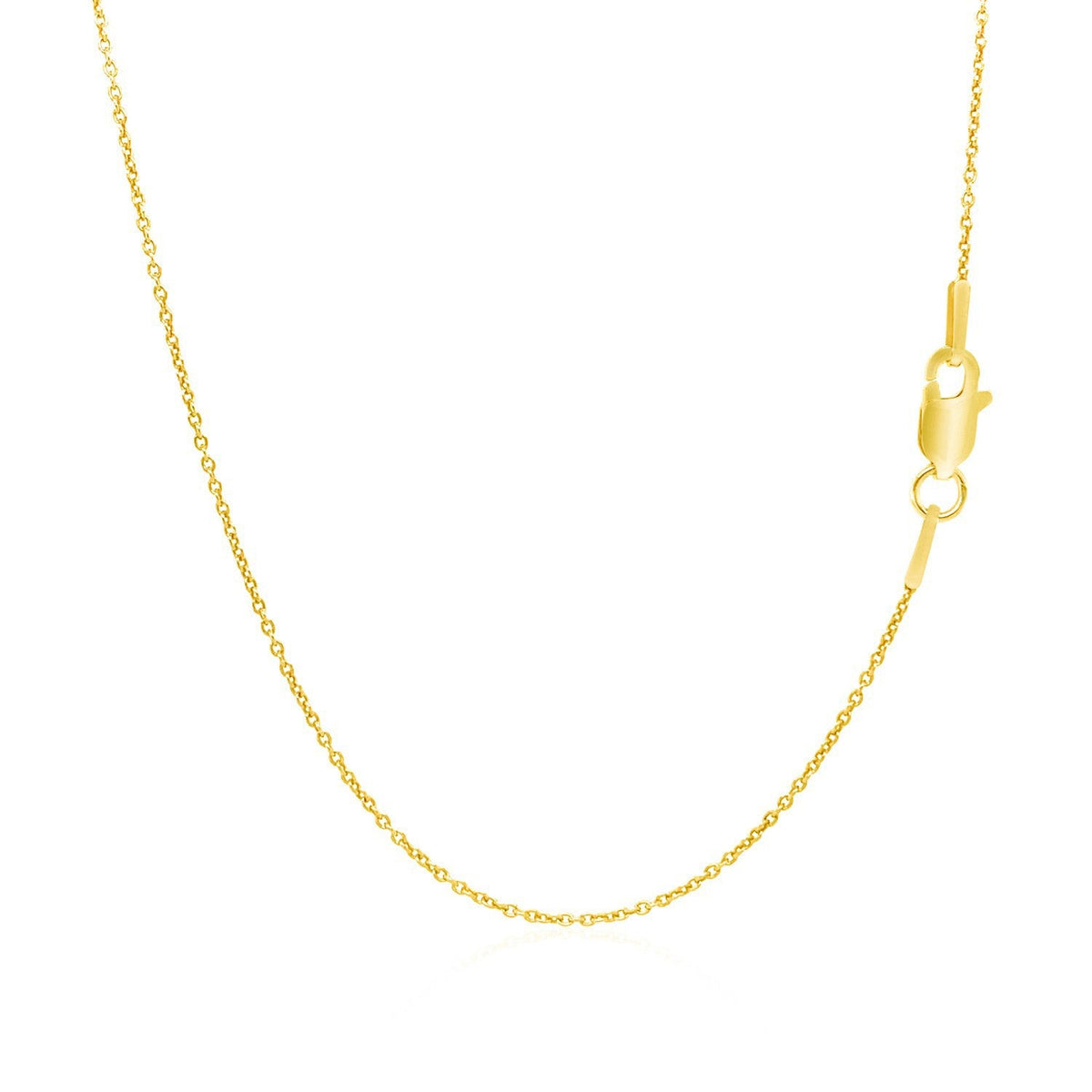 14k yellow gold round cable link chain necklace 1.1mm with lobster clasp by Bids.com on Tampa Home & Garden Store