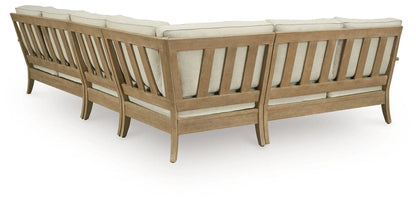 Clare View Outdoor Sectional with Eucalyptus Frame