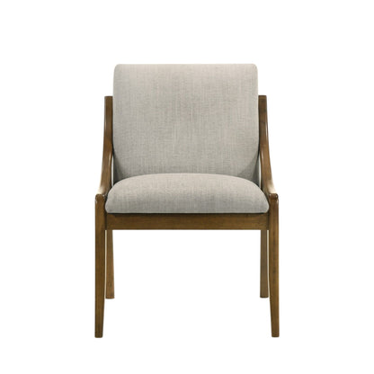 Danzel Side Chair Set with padded gray seat and oak frame by HouseOfZazla on Tampa Home & Garden Store