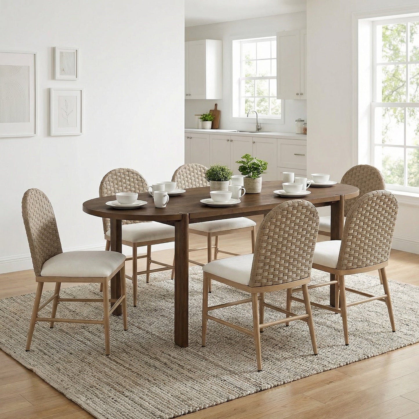Rustic Farmhouse Dining Table and Chairs
