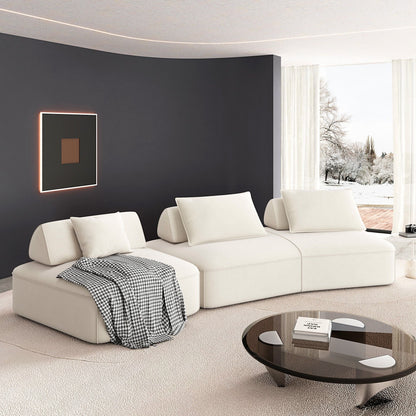 Modern Luxury Oversized Modular Sectional Sofa Set, 2-piece, white upholstery by HouseOfZazla on Tampa Home & Garden Store