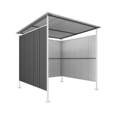 Outdoor Pergola and Bike Storage Gazebo Gray