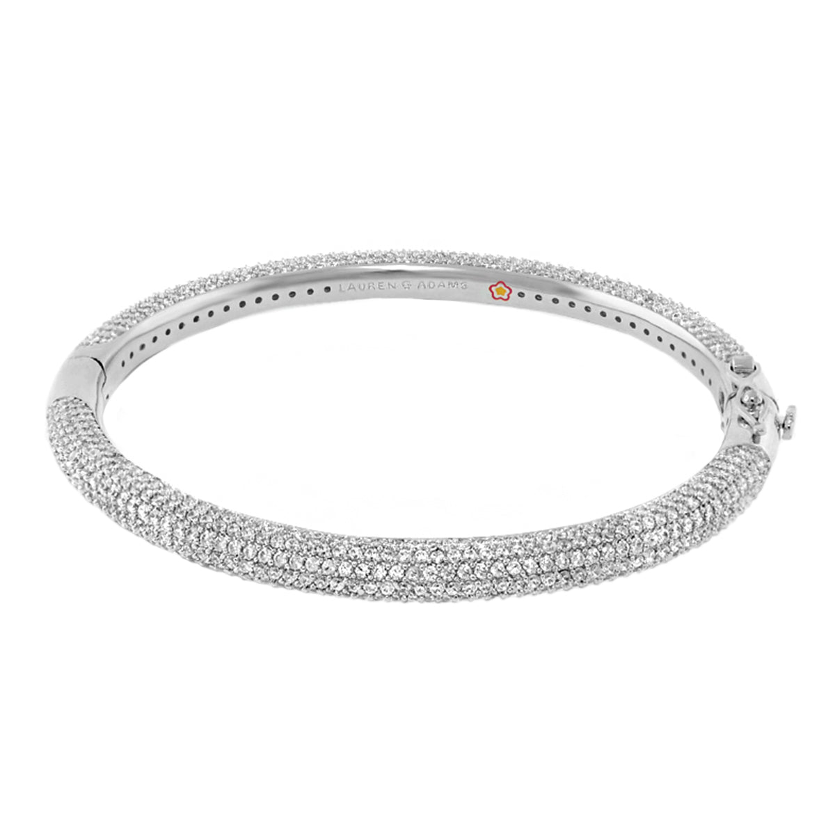Shimmer and Glimmer Stackable Pave Bangle by Lauren G Adams, silver pave bracelet on Tampa Home & Garden Store