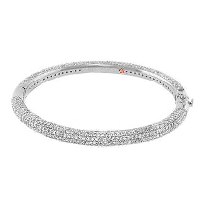 Shimmer and Glimmer Stackable Pave Bangle by Lauren G Adams, silver pave bracelet on Tampa Home & Garden Store