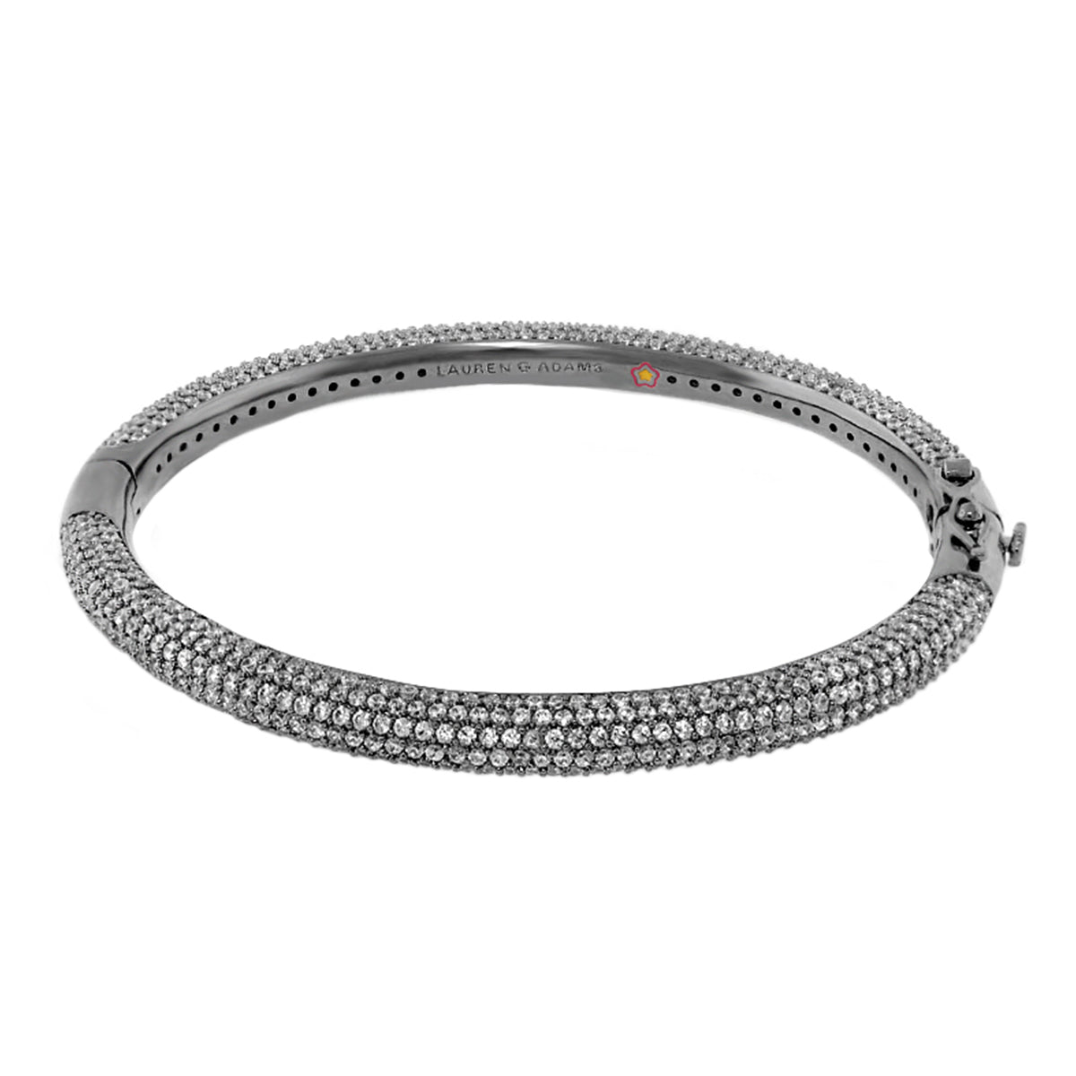 Shimmer and Glimmer Stackable Pave Bangle by Lauren G Adams, pavé crystals on silver bracelet on Tampa Home & Garden Store