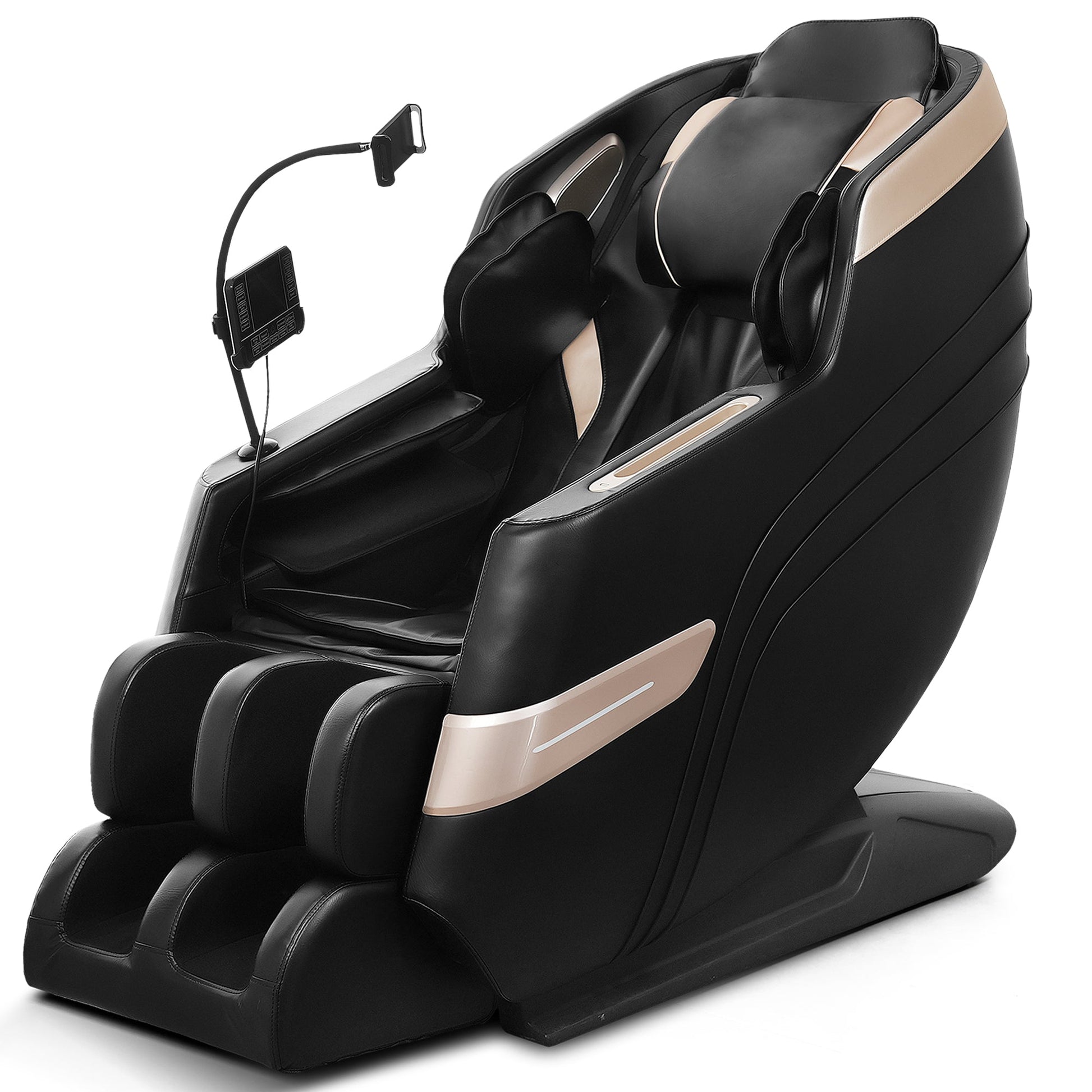 HouseOfZazla massage chair with Bluetooth and built-in speakers in black leather recliner on Tampa Home & Garden Store