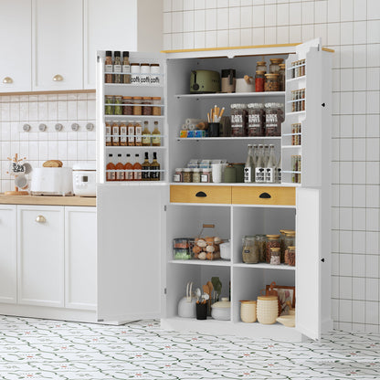 Topmax Freestanding Pantry and Kitchen Cabinet
