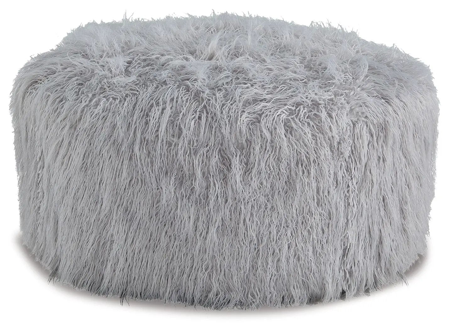 Galice Oversized Ottoman With Faux Fur Upholstery