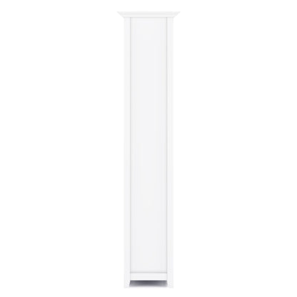Amherst wooden bookcase with adjustable shelves, white finish, bookcase by HouseOfZazla on Tampa Home & Garden Store