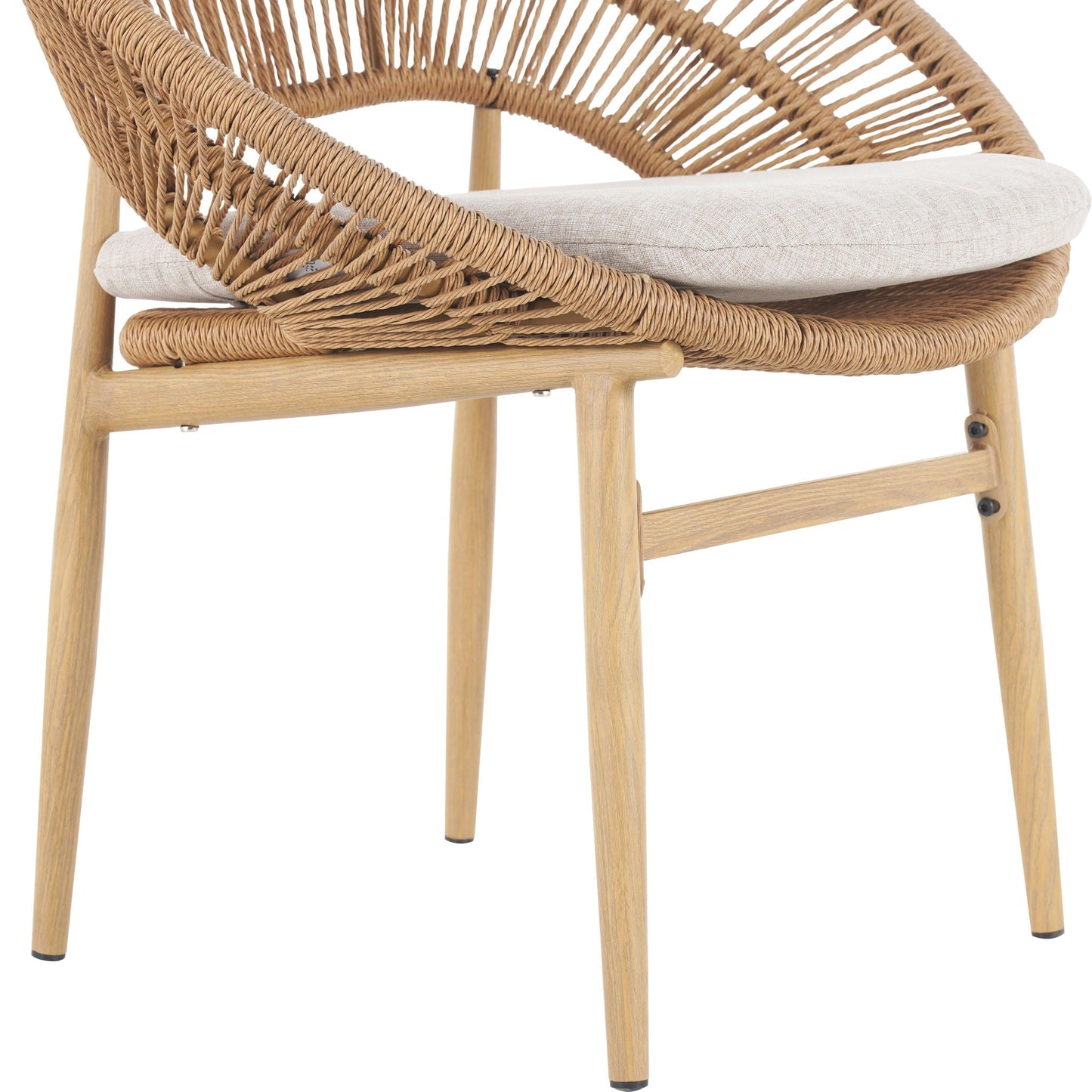 Cyril Rustic Modern Outdoor Papasan Dining Chair