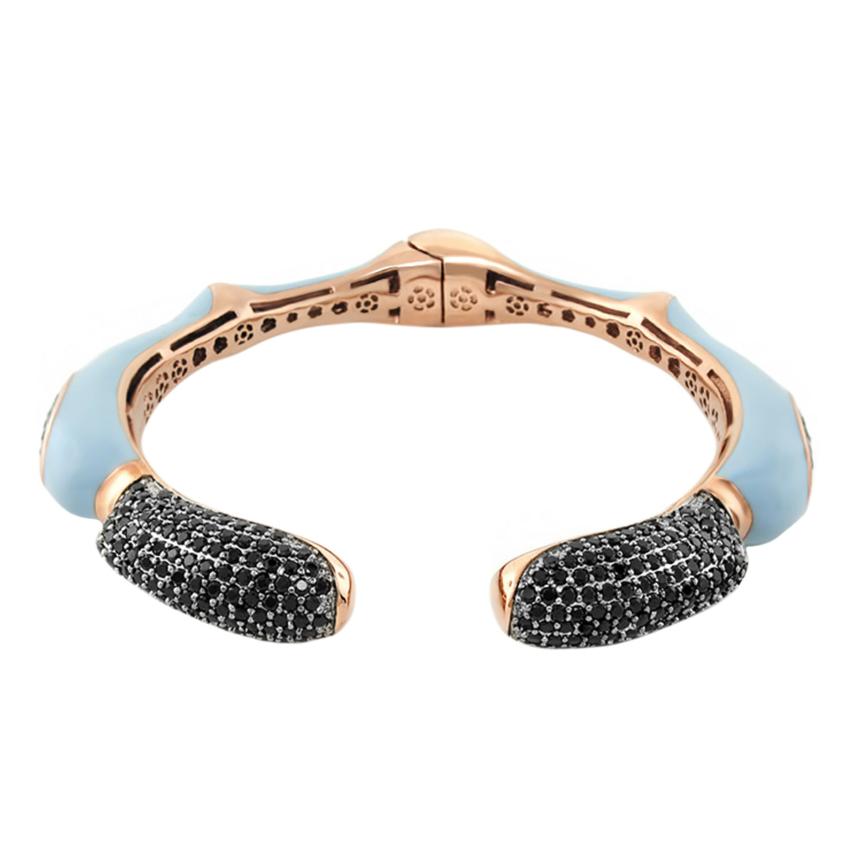 Earth Wind and Fire Bangle Peaked Pavé Tips rose gold turquoise pavé tips Lauren G Adams on Tampa Home & Garden Store
