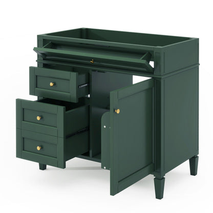Solid Wood Bathroom Vanity and Two Drawers