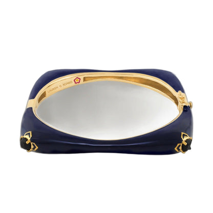 Starry Nights Bangle bracelet by Lauren G Adams in navy enamel with gold trim on Tampa Home & Garden Store