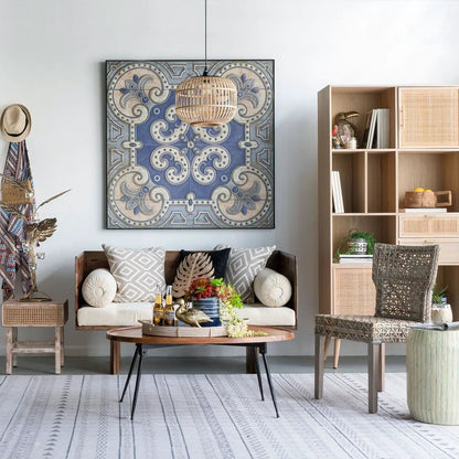 Oval Coffee Table - Brown by Unique Piece Furniture with wood top and black metal legs on Tampa Home & Garden Store