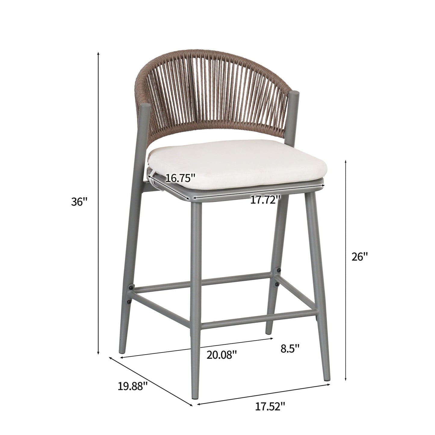 Outdoor Counter Stools with Wicker and Metal