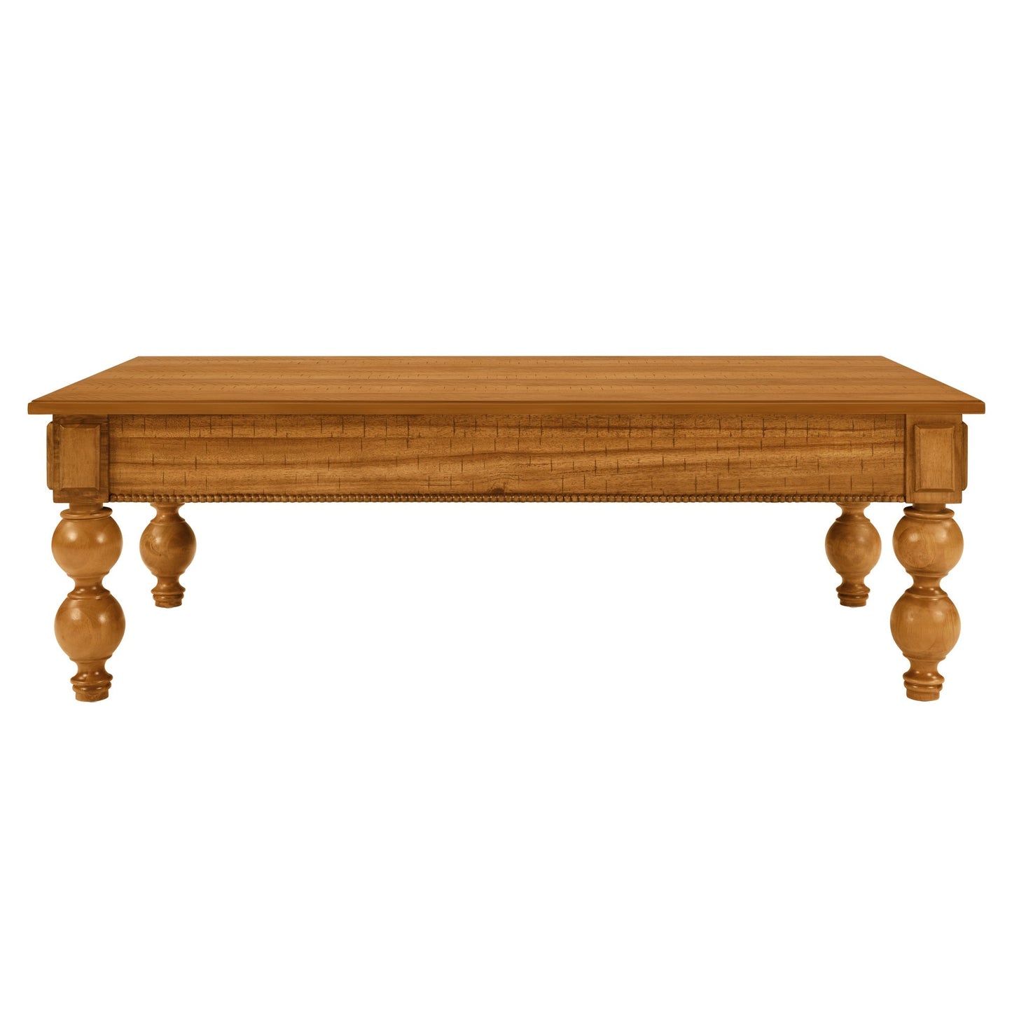 Rectangular wooden coffee table with storage drawer, honey oak finish, carved panels HouseOfZazla on Tampa Home & Garden Store