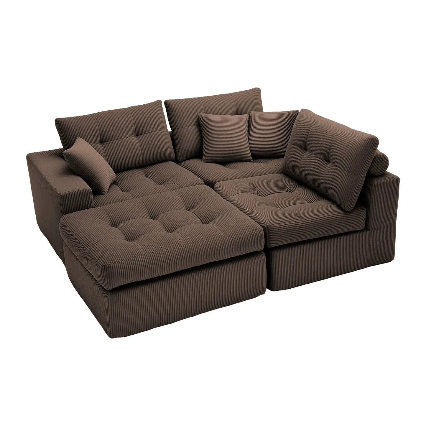 Corner Chaise L-Shaped Sectional Sofa Bed