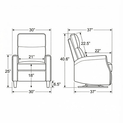 Swivel Gliding Recliner with Easy Setup and Style