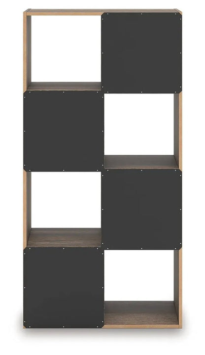 Shallifer cube organizer by Unique Piece Furniture with black panels and wood frame storage on Tampa Home & Garden Store