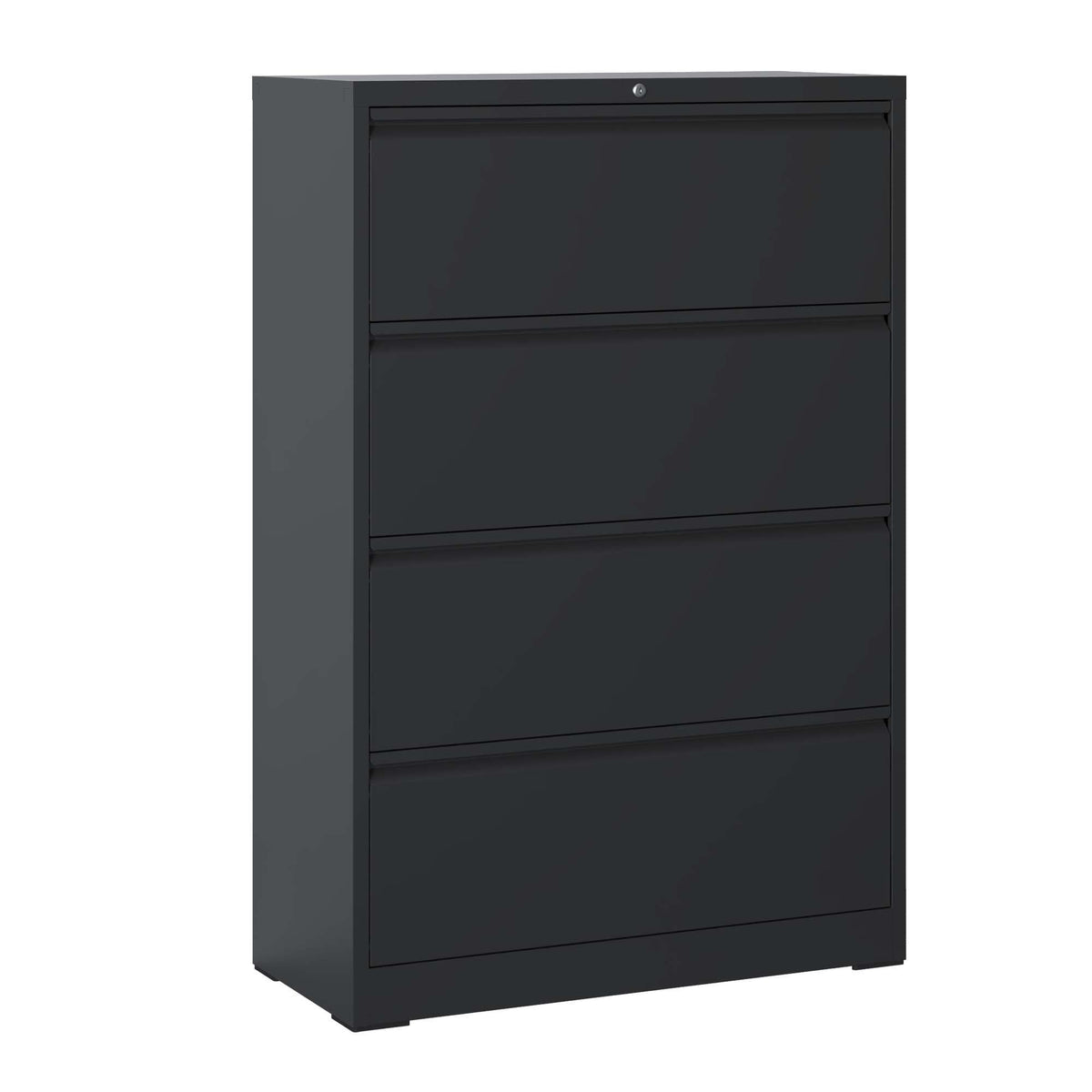 Premium Drawer Metal Lateral File Cabinet with Lock by HouseOfZazla Black finish on Tampa Home & Garden Store