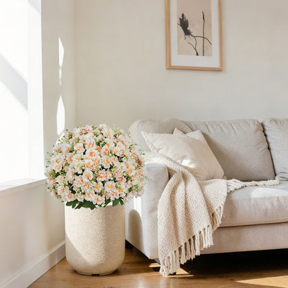 Artificial Snow Lotus Indoor and Outdoor Plant