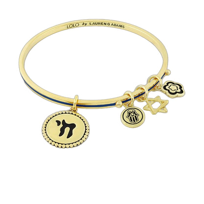 Lolo Chai Non Adjustable Bangle gold-tone bracelet with charms by Lauren G Adams on Tampa Home & Garden Store