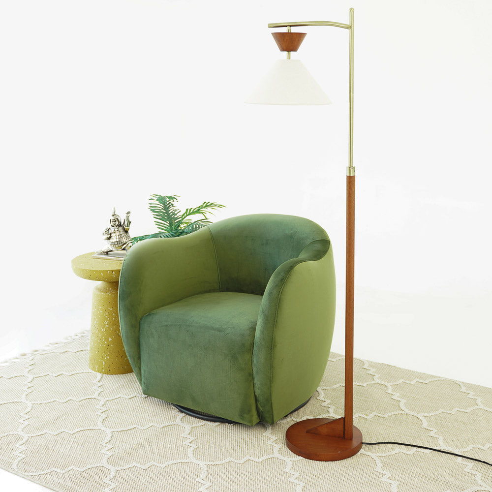 Green velvet swivel chair by HouseOfZazla with 360° rotation, armchair on Tampa Home & Garden Store