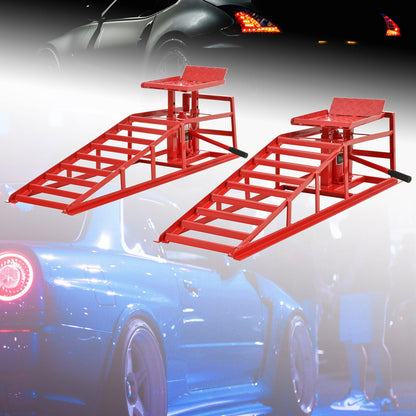 Suxidi 5 Ton hydraulic automotive lift with red ramps, HouseOfZazla on Tampa Home & Garden Store