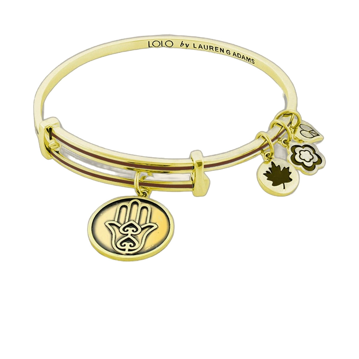 Lolo Hamsa Bangle gold-tone bracelet with enamel charms Lauren G Adams on Tampa Home & Garden Store