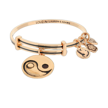 Lolo Yin Yang Bangle gold-tone bracelet with yin-yang charm by Lauren G Adams on Tampa Home & Garden Store