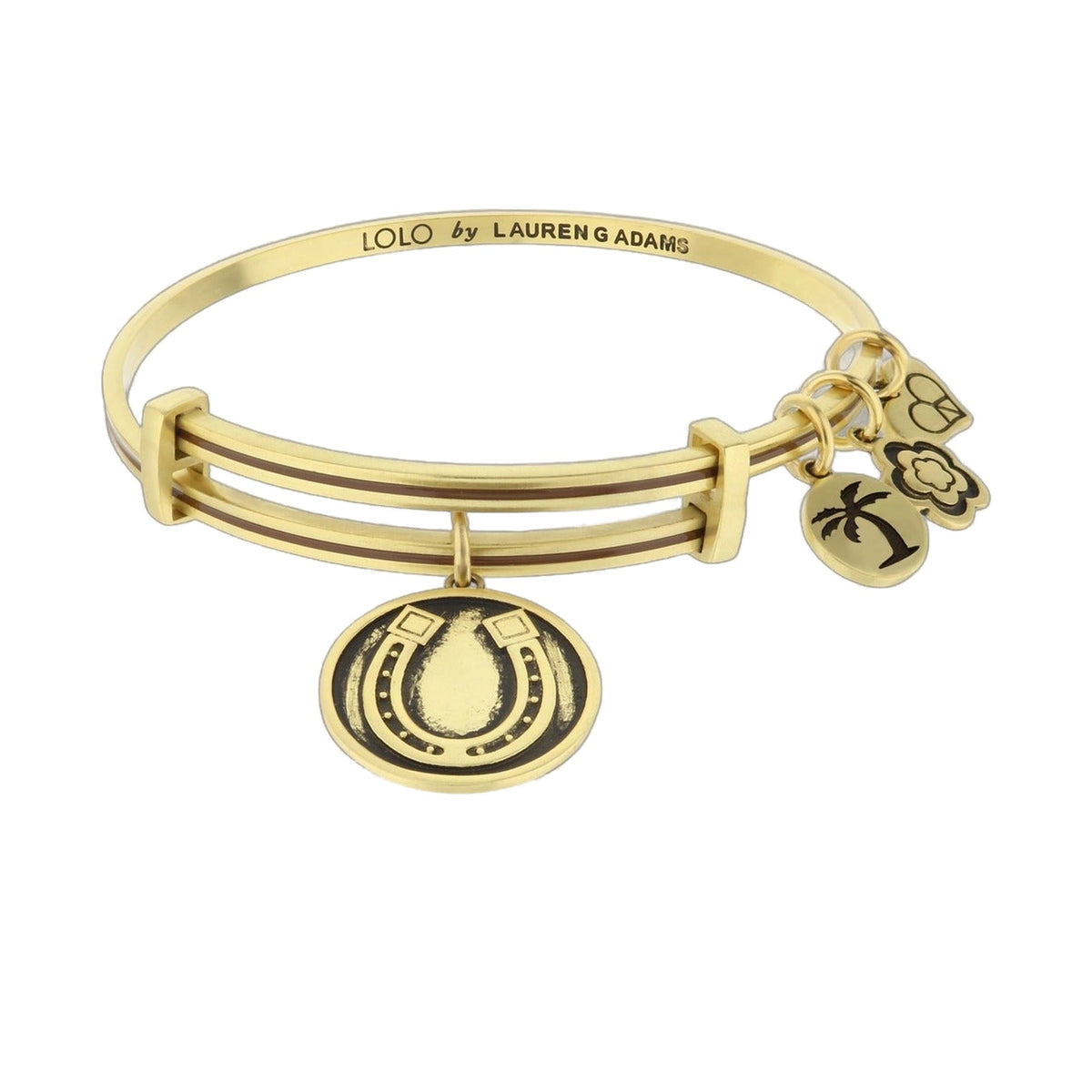 Lolo Good Luck Bangle gold-tone bracelet with decorative charms by Lauren G Adams on Tampa Home & Garden Store