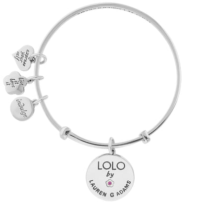 Lolo Fleur De Lis Bangle bracelet with silver charms Lauren G Adams on Tampa Home & Garden Store