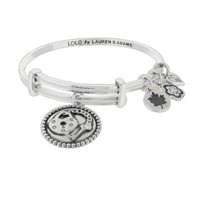 Lolo Key To My Heart Bangle, silver-tone Lauren G Adams bracelet with charms on Tampa Home & Garden Store