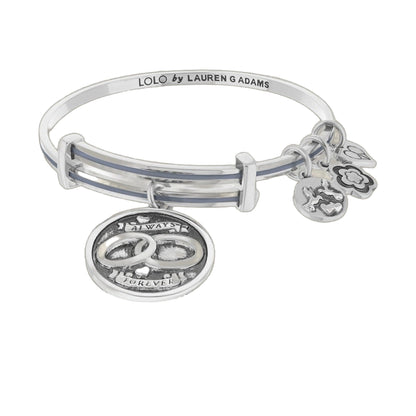 Lolo Always Forever Bangle by Lauren G Adams, silver-tone layered bracelet with charms on Tampa Home & Garden Store