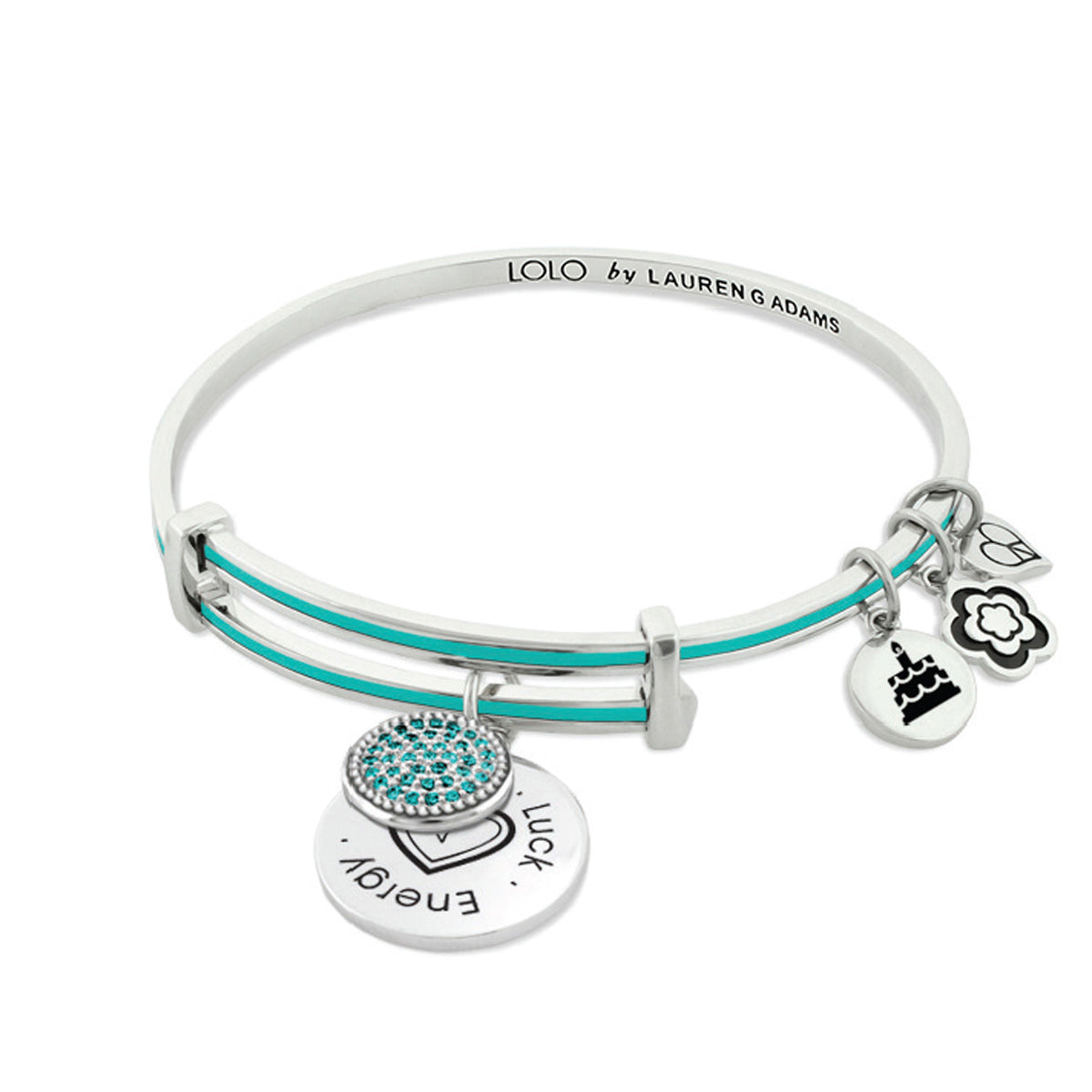 January Birthstone Bangle LOLO by Lauren G Adams turquoise rails bracelet on Tampa Home & Garden Store