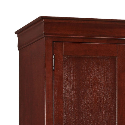 Traditional armoire with hanging bar in dark cherry finish, HouseOfZazla chifforobe on Tampa Home & Garden Store