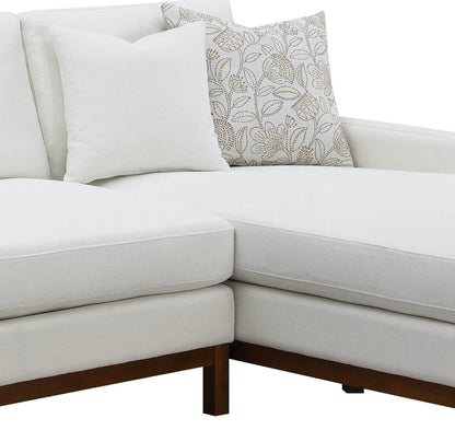 Valiant chenille ivory sectional sofa by Unique Piece Furniture with 4 pillows on Tampa Home & Garden Store