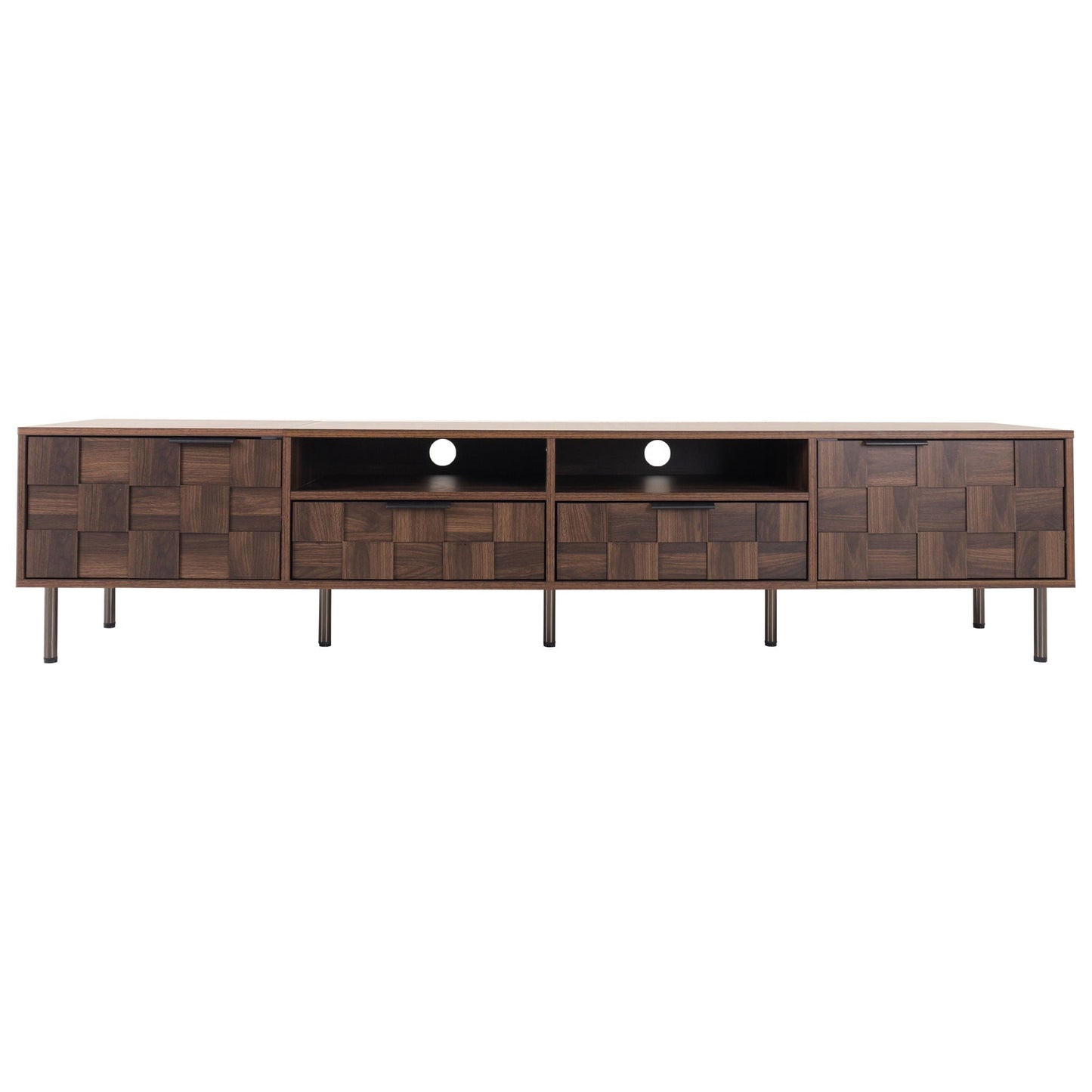 Mid Century Modern TV Stand and Two Drawers