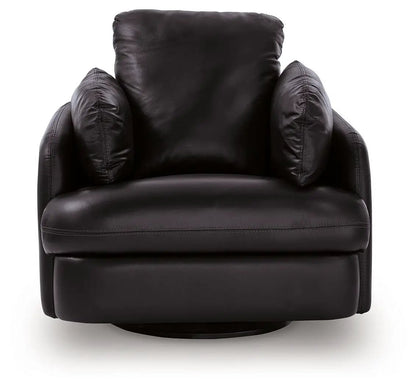 Modmax II Swivel Glider Recliner black leather with cushions Unique Piece Furniture on Tampa Home & Garden Store