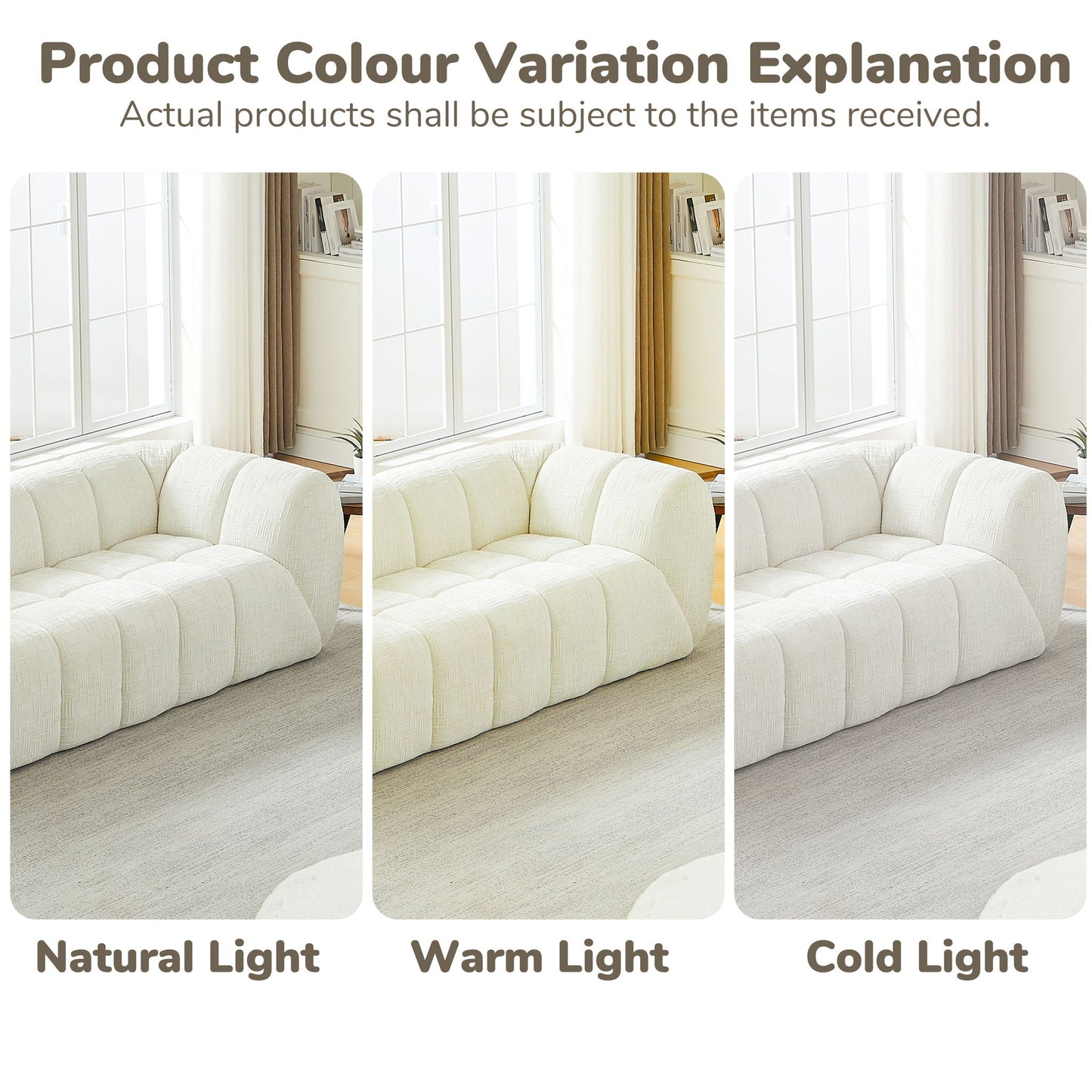 Modern Piano Key Backrest Sofa With Upholstery