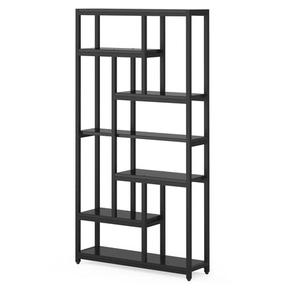 Etagere bookcase 7-tier industrial extra tall black steel by HouseOfZazla on Tampa Home & Garden Store