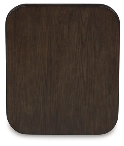 Carlibrie Rectangular End Table dark walnut finish Unique Piece Furniture on Tampa Home & Garden Store