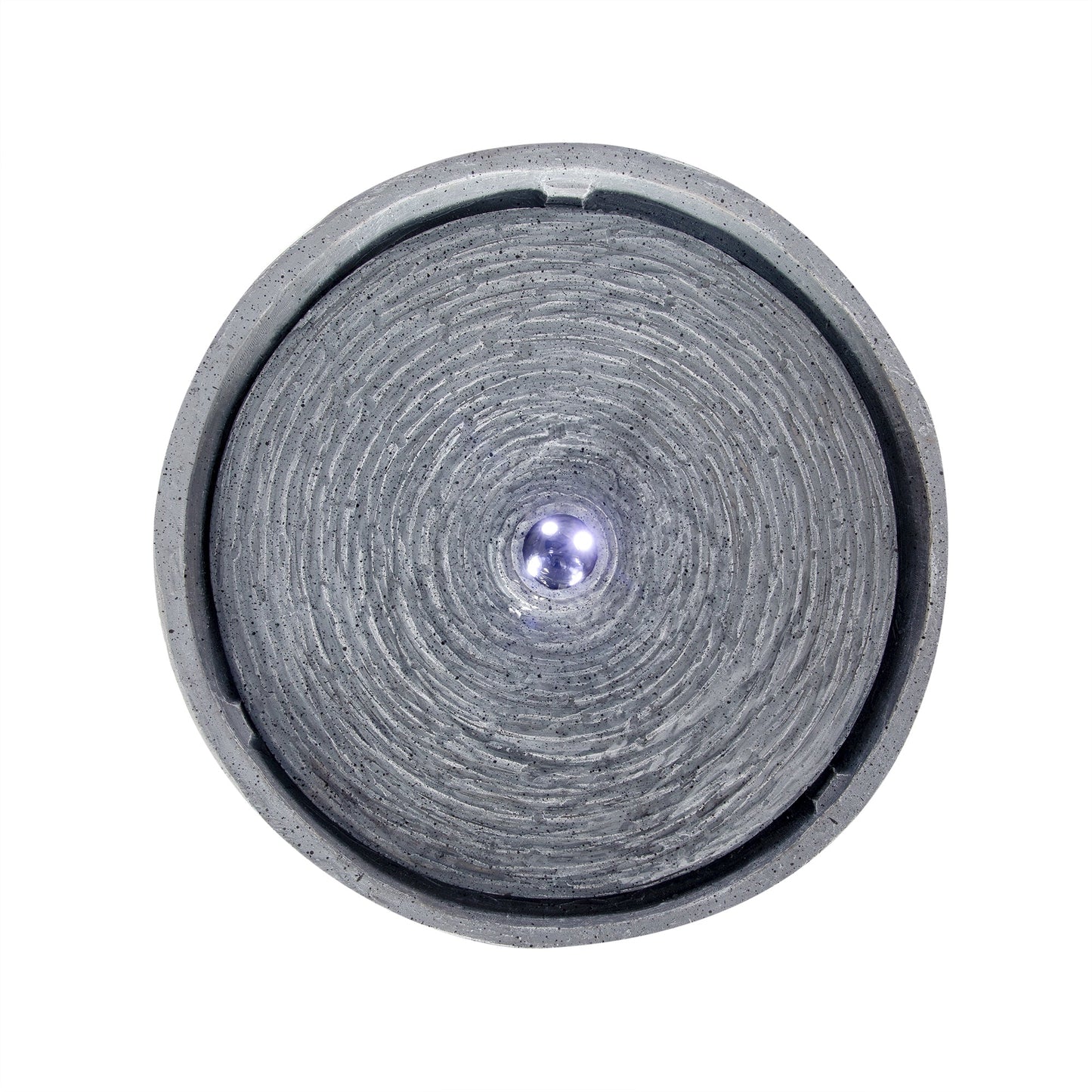 Outdoor water fountain gray polyresin with LED light 12.99in on Tampa Home & Garden Store