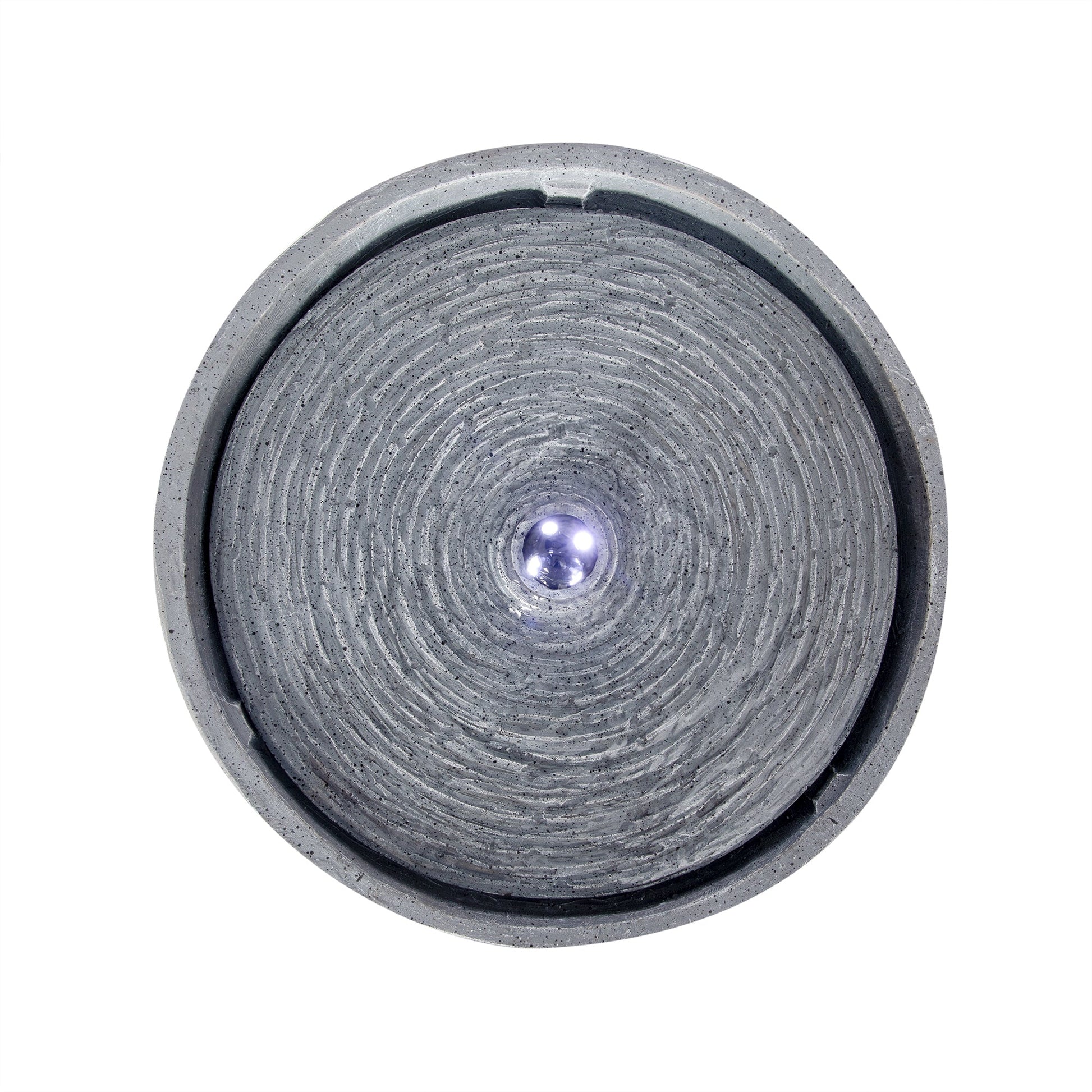 Outdoor water fountain gray polyresin with LED light 12.99in on Tampa Home & Garden Store