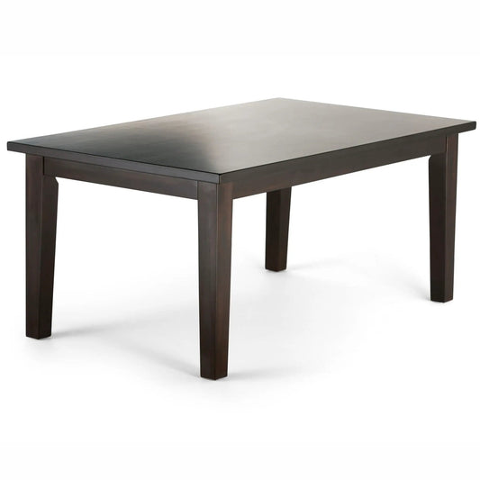 Eastwood handcrafted dining table in dark wood finish, rectangular top with sturdy legs on Tampa Home & Garden Store