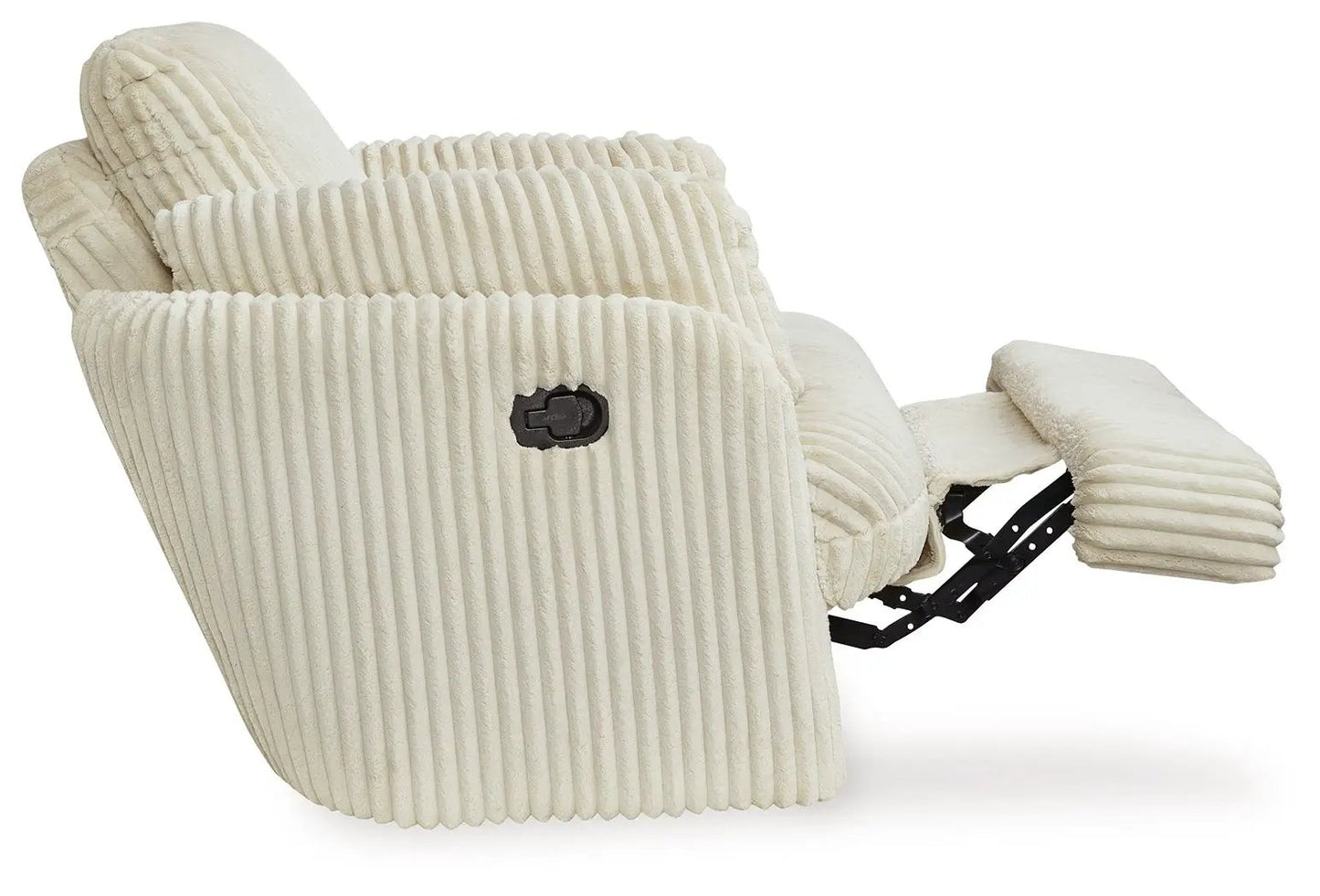 Tie-breaker Swivel Glider Recliner chair cream corduroy upholstery Unique Piece Furniture on Tampa Home & Garden Store
