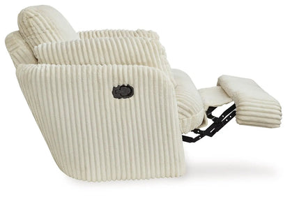 Tie-breaker Swivel Glider Recliner chair cream corduroy upholstery Unique Piece Furniture on Tampa Home & Garden Store